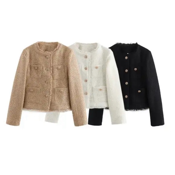 Elise Lys blanc - 2026 French tweed jacket in color white - Picture 2 of 6